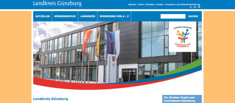 Homepage des Landkreises Günzburg